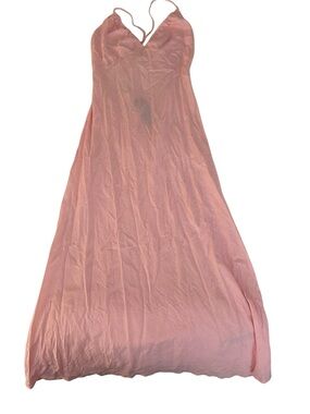 NWT BOOHOO PINK MAXI DRESS SIZE 10